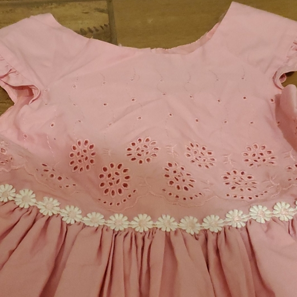 🐇HP🌸Eyelet Dress Sweet Heart Rose Girls Size 6 - Picture 2 of 11